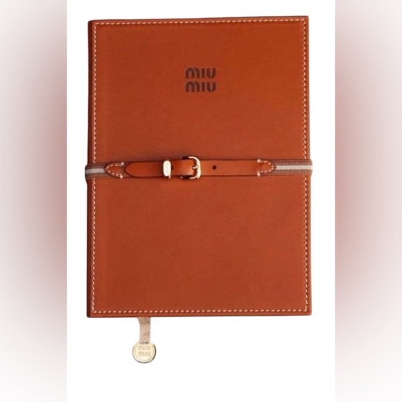 Miu Miu Other - New in Bag Miu Miu Brown GWP Lined Notebook with Miu Miu on Each Page + Belt